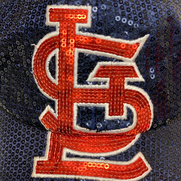 St. Louis Cardinals 47 Brand LIMITED EDITION BLING SEQUIN SPARKLE HAT MLB - Picture 2 of 6